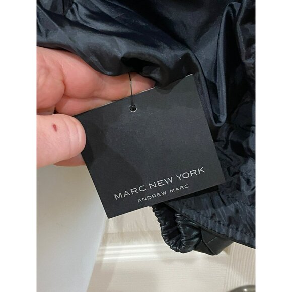 NWT Marc New York Black Quilted Jacket Size M Drawstring Waistline - Picture 6 of 8